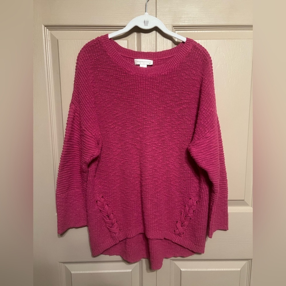 Christopher & Banks Pink Crew Neck Sweater